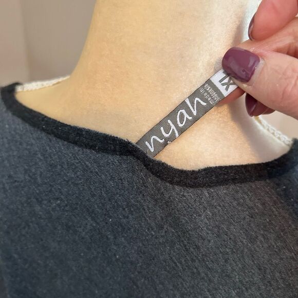 EUC NYAH Gray Tie Front Cardigan (size XL) - Picture 5 of 5